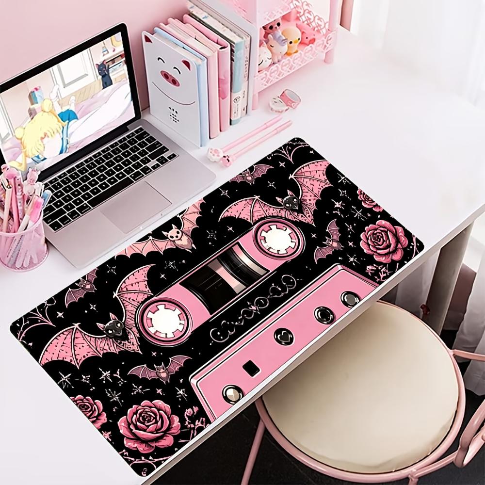 Mouse Gaming Retro - Alas Mouse Gaming Besar Motif Kaset