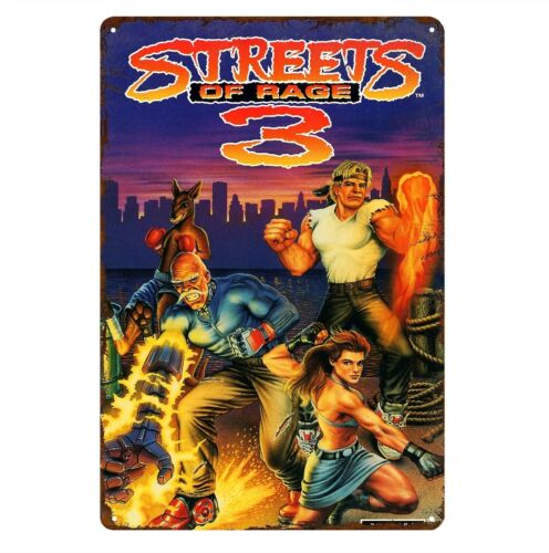 Retro Gaming Pictures - Y1, Poster Logam Game Retro Streets