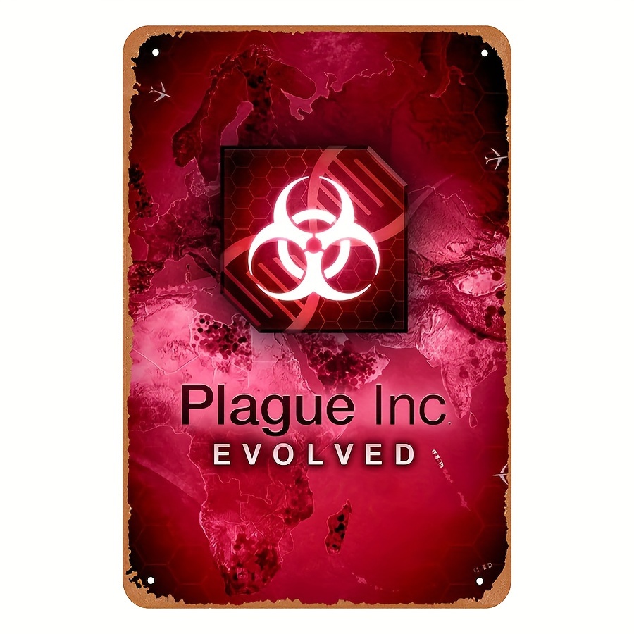 Retro Gaming Us - Papan Logam Bergaya Vintage Plague Inc