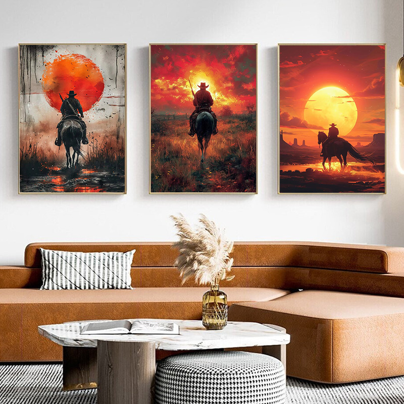 Retro Gaming Us - Poster Lukisan Kanvas Red Dead Redemption