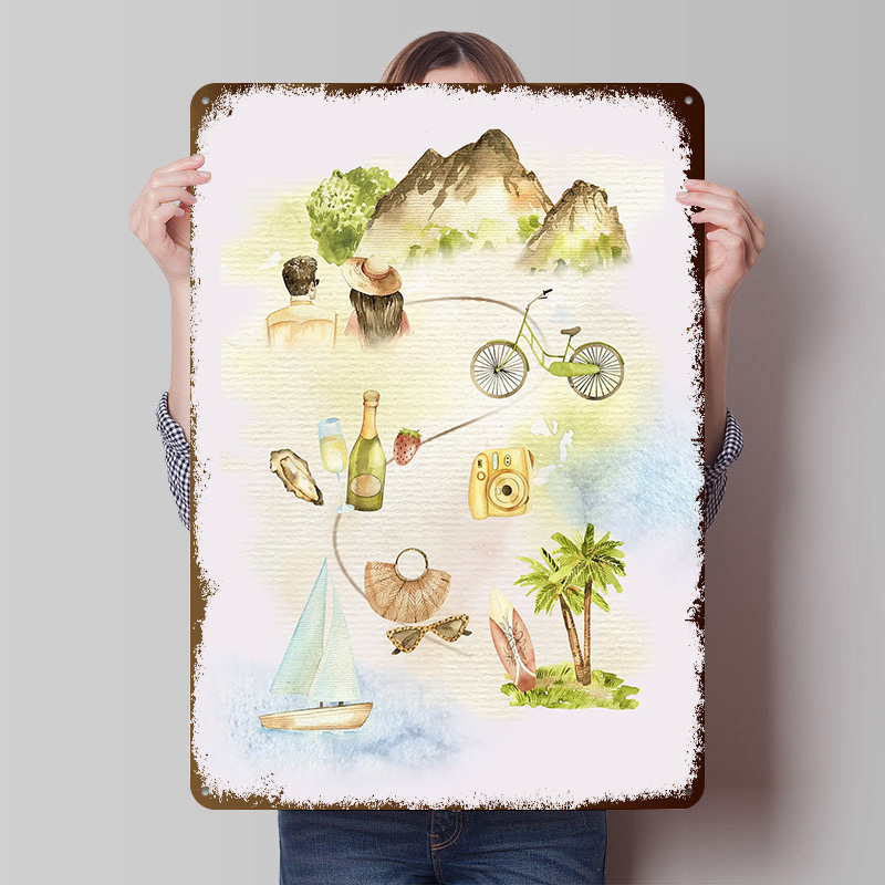World Of Retro Gaming - Poster Cetak Perjalanan Keliling Dunia, Seni