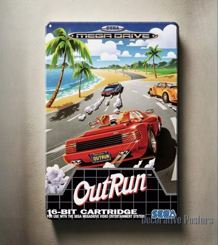 Retro Gaming Us - Poster Logam Game Video Retro Outrun