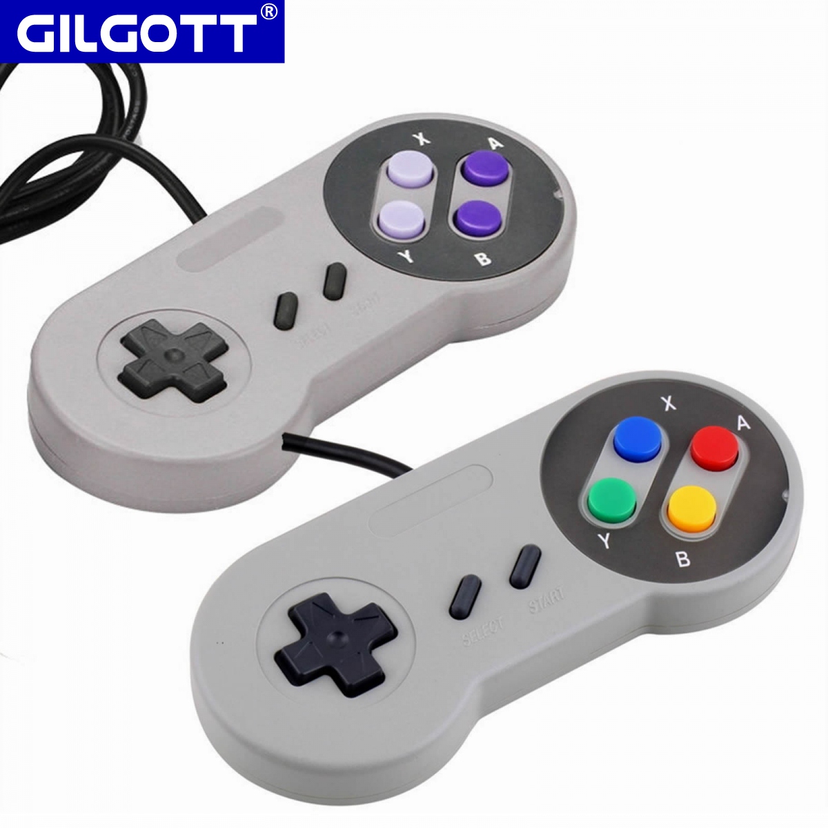 Retro Gaming Raspberry Pi - 2 buah/set kontroler Game USB berkabel