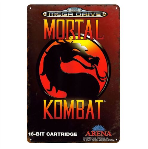 Retro Gaming Us - 1p, Poster Logam Game Retro Mortal