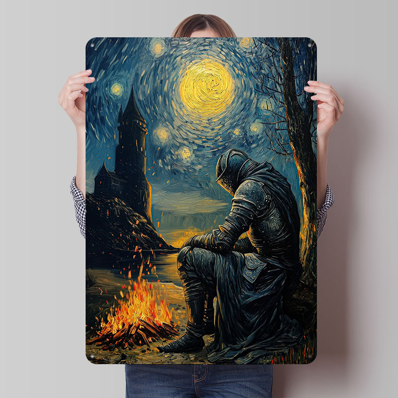 Retro Knight Gaming - Poster Plakat Timah Knight By The