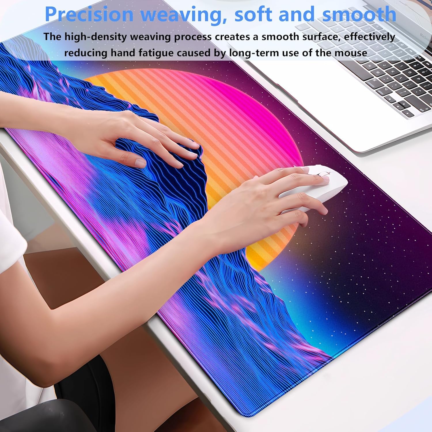 Alas Meja Retro Synthwave Moun - Mouse Gaming Retro ulasan dan harga