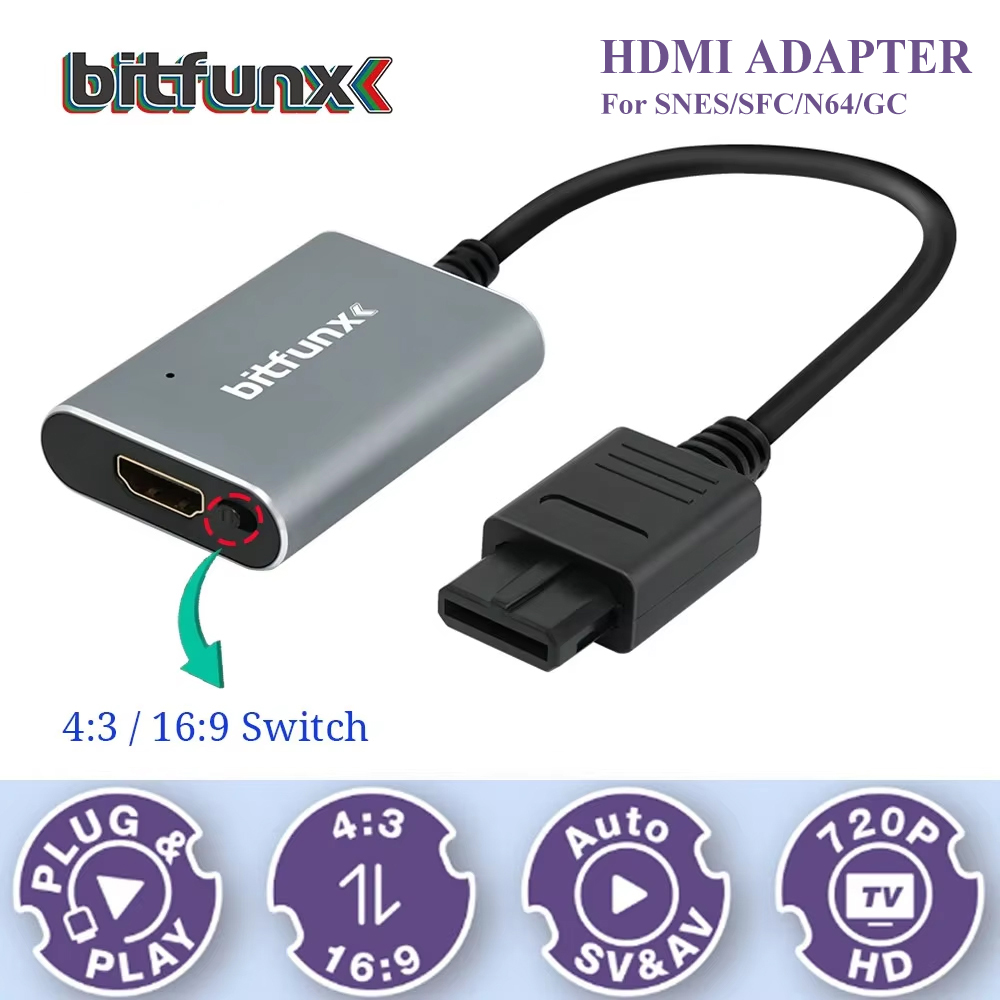 Bitfunx 720P Svideo / AV Ke Ad - Retro Gaming Handhelds ulasan dan harga