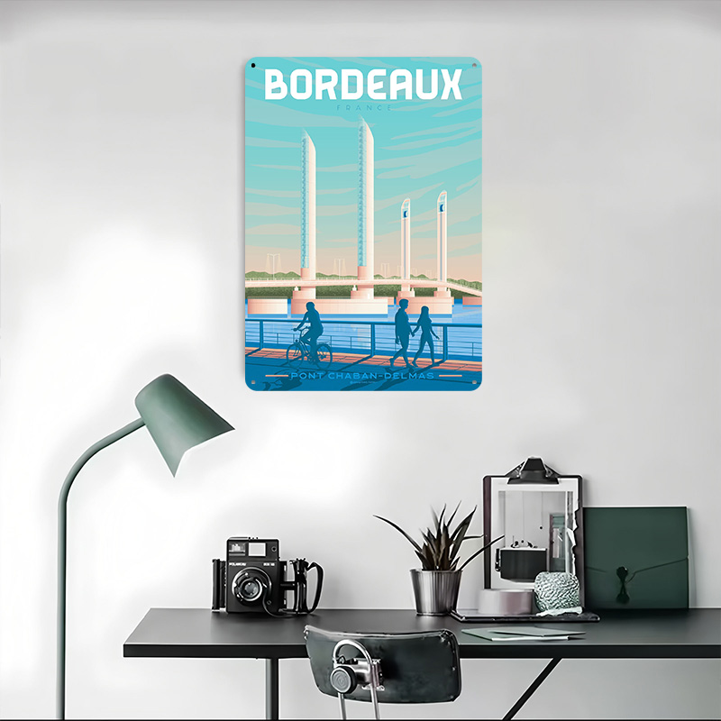 Poster Logam Bordeaux Prancis  - Retro Gaming France ulasan dan harga