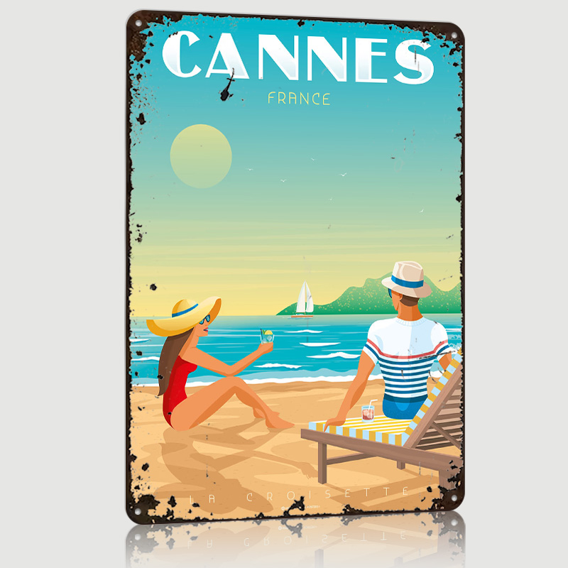 Poster Cannes Prancis Kustom,  - Retro Gaming France ulasan dan harga