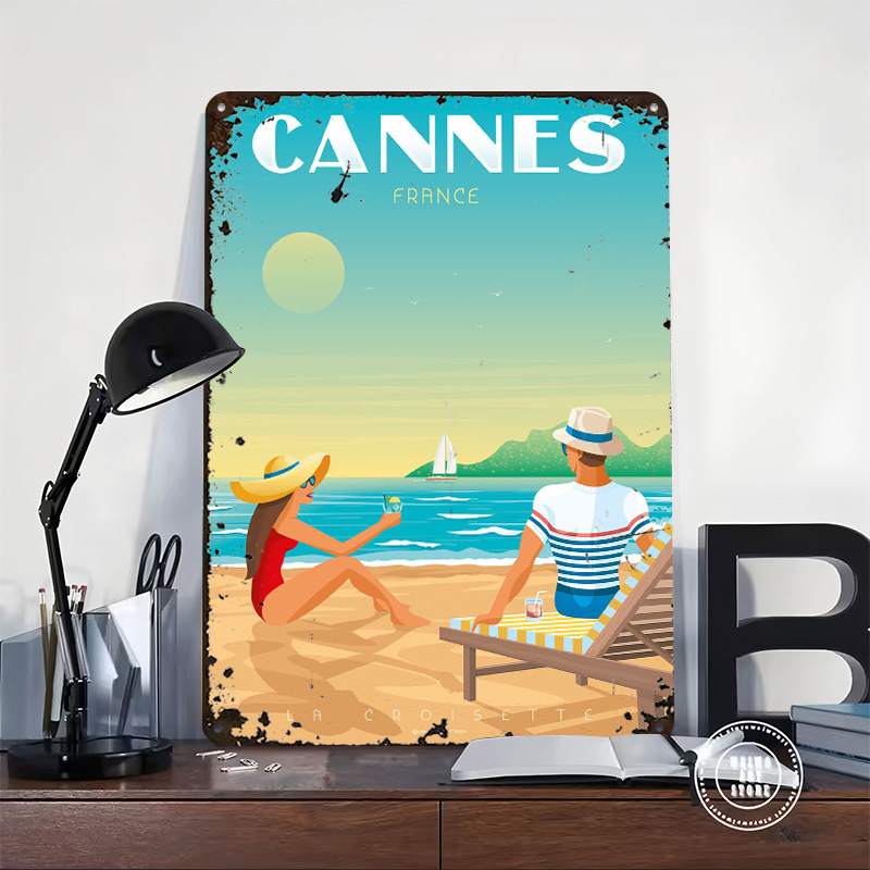 Poster Cannes Prancis Kustom,  - Retro Gaming France ulasan dan harga