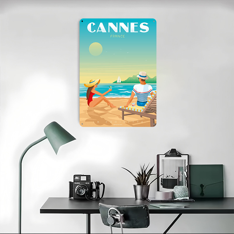Poster Cannes Prancis Kustom,  - Retro Gaming France ulasan dan harga