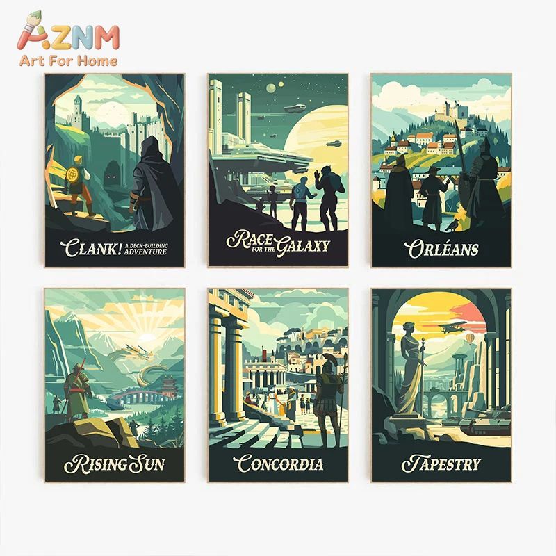 AZNM Retro Board Game Art Canv - Retro Gaming Us ulasan dan harga