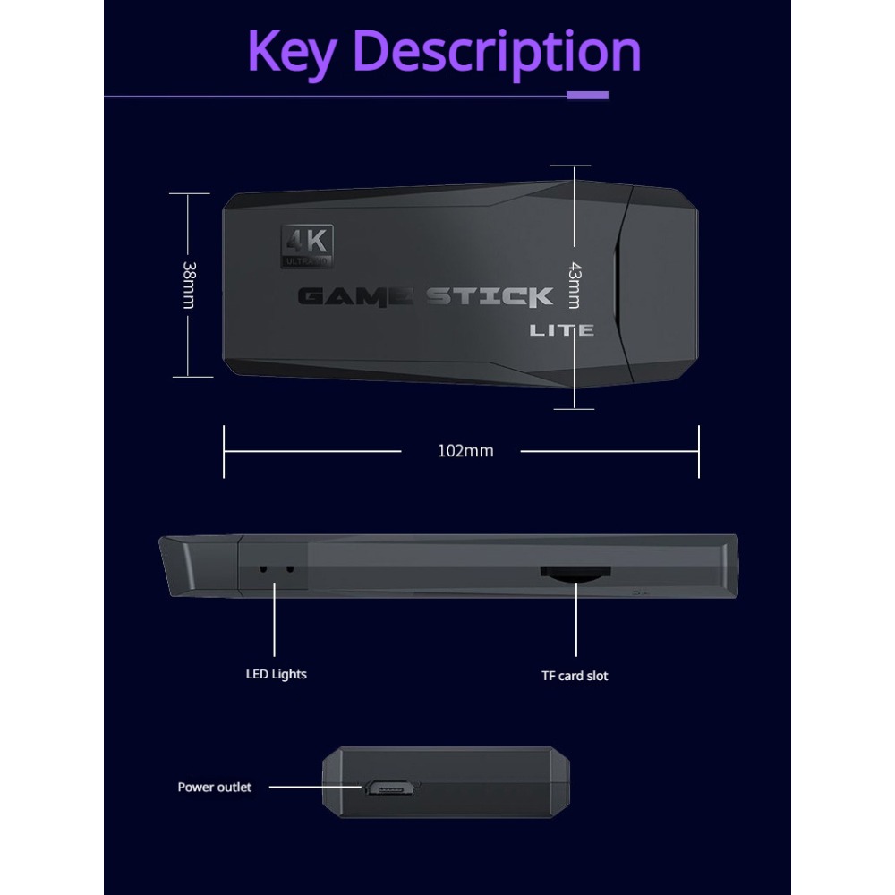 Konsol Game Stick Retro 4K Por - Retro Gaming Qss ulasan dan harga