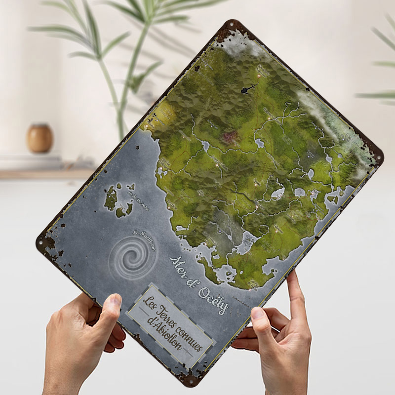 Poster Logam Peta Dunia Abioll - World Of Retro Gaming ulasan dan harga