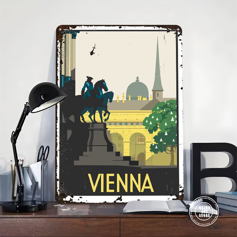 Poster Logam Vienna Seni Dindi - Retro Gaming Vienna ulasan dan harga