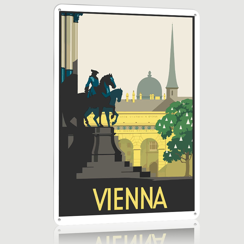 Poster Logam Vienna Seni Dindi - Retro Gaming Vienna ulasan dan harga