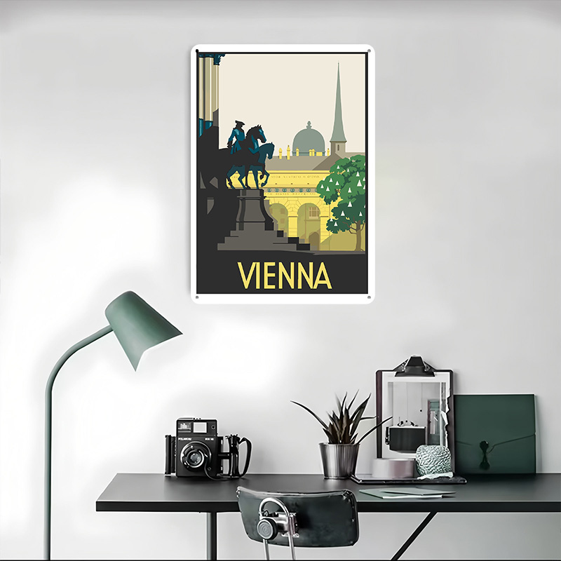 Poster Logam Vienna Seni Dindi - Retro Gaming Vienna ulasan dan harga