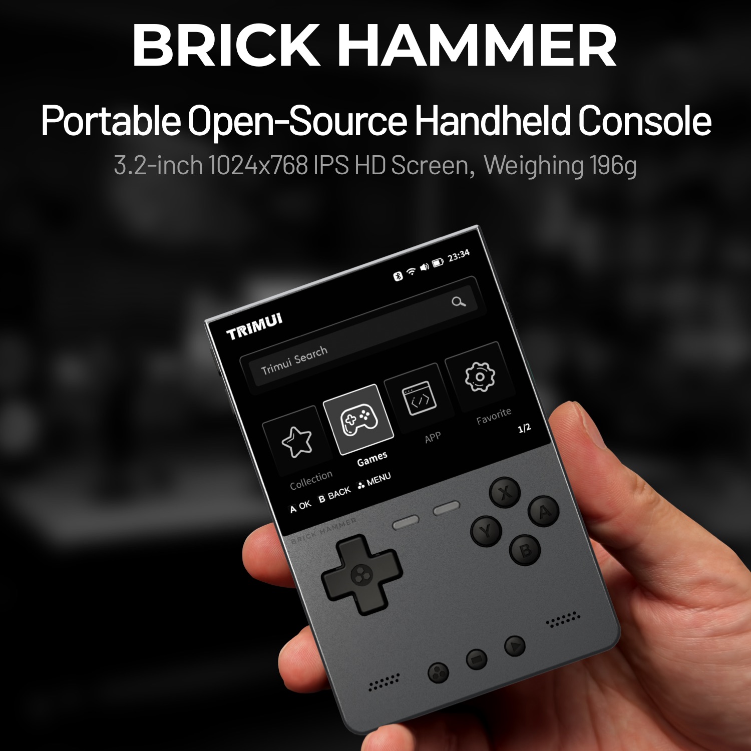 TRIMUI BRICK HAMMER Konsol Gam - Retro Gaming Device Handheld ulasan dan harga