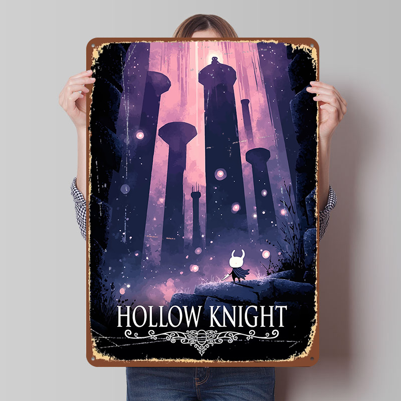 Poster Cetak Game Hollow Knigh - Retro Knight Gaming ulasan dan harga