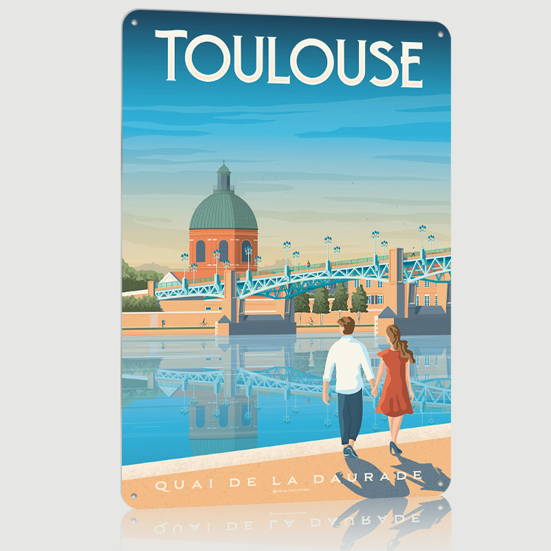 Poster Logam Cetak Toulouse Pr - Retro Gaming France ulasan dan harga