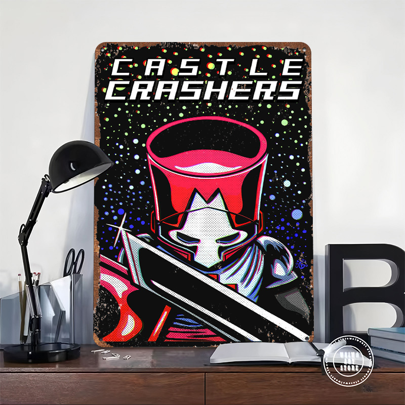 Poster Logam Ksatria Castle Cr - Retro Knight Gaming ulasan dan harga