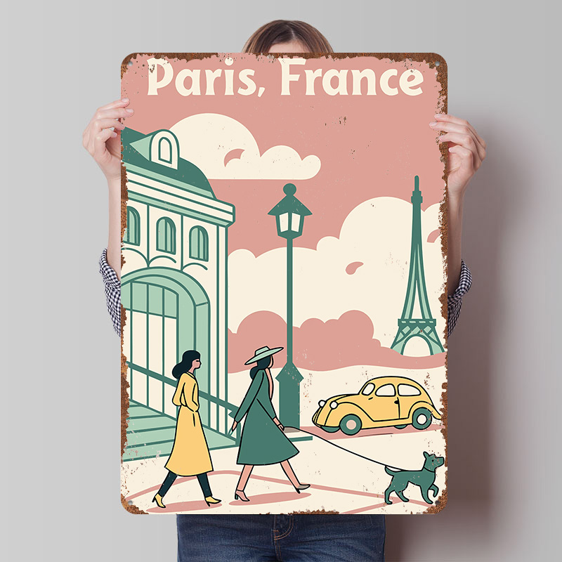 Poster Cetak Perjalanan Paris  - Retro Gaming France ulasan dan harga